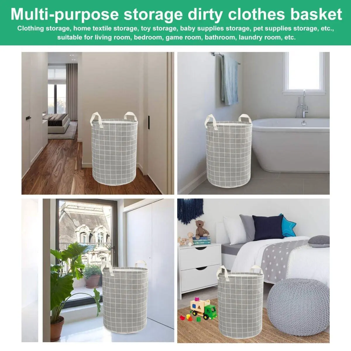 Large Foldable Storage Laundry Hamper Clothes Basket Washing Bag Bin Organizer - Image 6