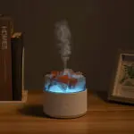 Cool-Mist Impeller Air Humidifier Crystal Salt Aroma Diffuser Incense Machine Fogger Essential Oil Lamp Difusor Ambient Light - Image 6