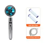 Shower Head Water Saving Flow 360 Degrees Rotating With Small Fan ABS Rain High Pressure Spray Nozzle Bathroom Accessories - Image 9