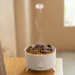 Top Sale Flame Aroma Diffuser Air Humidifier Home Aromatherapy Fire Ultrasonic Essential Oil Diffuser With Bluetooth Speaker White Noise - Image 4