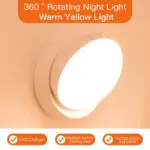 Rotating Human Body Sensor Light Corridor Garage Light Wardrobe Light Motion Sensor Night Light - Image 8