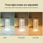 Crystal Lamp Air Humidifier Color Night Light Touch Lamp With Cool Mist Maker Fogger LED Atmosphere Room Decoration Home Decor Lights - Image 9