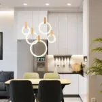 Round ring wooden lamp - Image 2