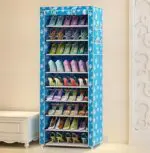 Actionclub Oxford Cloth Minimalist Multi-functional Dustproof Shoe Cabinet Shoes Racks 10 Layer 9 Grid Shoe Organizer Shelf - Image 3
