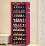 Actionclub Oxford Cloth Minimalist Multi-functional Dustproof Shoe Cabinet Shoes Racks 10 Layer 9 Grid Shoe Organizer Shelf - Image 6