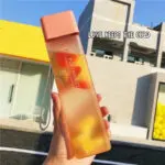 Creative Square Water Bottle Portable Anti-fall Hand Cup Plastic Transparent Sports Travel Bottle Leakproof - Image 4