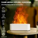 Flame Essential Oil Diffusers, Upgrade 7 Colour Lights Aromatherapy Diffuser, Oil Diffuser, Air Humidifier, Aroma Diffusers For Home, Bedroom, Office, Yoga, Timer & Waterless Auto Off 150ml - Image 7