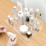 Transparent Plastic Makeup Table Finishing Box, Cosmetic Storage Box - Image 2