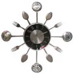 Stainless Steel Knife And Fork Kitchen Decoration Clock - Image 2