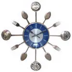 Stainless Steel Knife And Fork Kitchen Decoration Clock - Image 3
