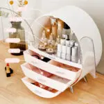 Net Celebrity Creative Cosmetics Drawer Type Desktop Dustproof Lipstick Mask Dressing Table Skin Care Product Rack - Image 3
