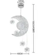Aluminum Wire Star Moon Chandelier Restaurant Bar Bedroom Warm Lighting Simple Children'S Room Lamps - Image 3