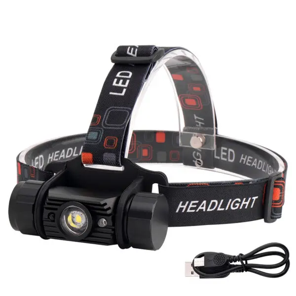 Led Induction Headlight Usb Rechargeable Outdoor Waterproof Strong Light Fishing Aluminum Flashlight Headlight