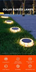 8Led Solar LED Light Outdoor Lawn Lamp Garden Light Courtyard Garden Decoration Solar Sensor Step Street Light For Porch Patio - Image 3