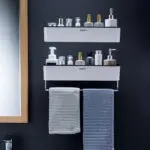 Bathroom Shelves, Perforated Ceramic Tile Walls, Toothpaste Cups, Bathroom Shelves
