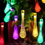LED Outdoor Water Drops Solar Lamp String Lights LED Fairy Holiday Christmas Party Garland Garden Waterproof - Image 2