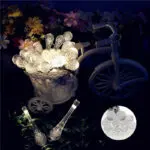 LED Outdoor Water Drops Solar Lamp String Lights LED Fairy Holiday Christmas Party Garland Garden Waterproof - Image 3