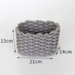 Nordic Wind Hand-woven Thick Cotton Rope Storage Box Simple Storage Basket - Image 6