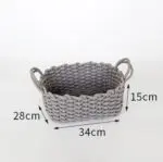 Nordic Wind Hand-woven Thick Cotton Rope Storage Box Simple Storage Basket - Image 8