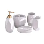 Ceramic bathroom wash five-piece bathroom set - Image 3