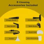 Handheld Steam Cleaner For Home Use, Steamer For Cleaning With Lock Button And 7 Accessory Kit Handheld Pressurized Steamer For Sofa, Bathroom, Car, Floor, Kitchen, Portable Natural Steam Cleaner - Image 10