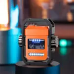 New Pulse Lighter Double Arc Outdoor Windproof Type-C Charging Electric Lighter Mechanical Alloy Rotary Gyroscope Decompression Tool - Image 8