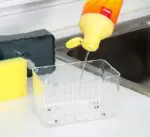 2-in-1 Soap Dispenser Sponge Caddy Push-type Liquid Box Detergent Automatic Dosing Box - Image 5
