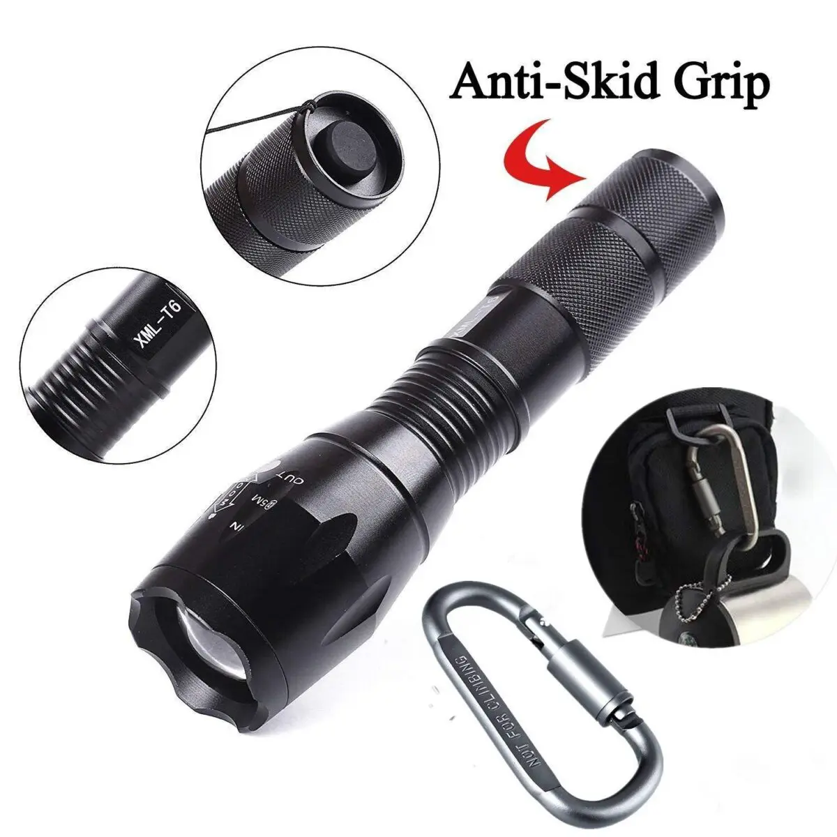 Tactical Portable LED Flashlight 1000 Lumens with 5 Modes - Image 2