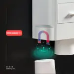 Non-marking Hanging Magnetic Toothbrush Holder Single Drawer Storage Rack With Toothpaste Squeezer Toiletry Set - Image 10