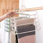 Stainless Steel Wardrobe Storage Type Pants Trousers Hanger Multi Layers Clothing Towel Storage Rack Closet Space Saver - Image 4