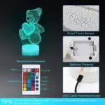3D Lamp Acrylic USB LED Night Lights Neon Sign Lamp Xmas Christmas Decorations For Home Bedroom Birthday Decor Valentines Day Gifts - Image 2