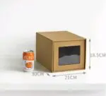 Thicken drawer shoe box transparent shoe box men and women drawer shoe storage box kraft paper shoe box - Image 9