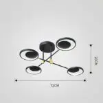 Nordic Living Room Simple Modern Atmosphere Net Red Led Molecular Ceiling Light - Image 4