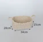 Nordic Wind Hand-woven Thick Cotton Rope Storage Box Simple Storage Basket - Image 9