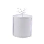 Rotatable Bathroom Makeup Organizer Corner Plastic Wall Mounted Storage Rack Box - Image 6