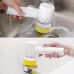 1pc Electric Spin Cleaning Brush,USB Rechargeable Handheld Kitch Cleaner Coldless Rotary Brush, Power Brush Bathroom Rechargeable Brush, Automatic Rotary Power Cleaning Brush For Cleaning - Image 4
