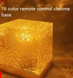 LED Water Ripple Ambient Night Light USB Rotating Projection Crystal Table Lamp RGB Dimmable Home Decoration 16 Color Gifts - Image 9