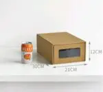 Thicken drawer shoe box transparent shoe box men and women drawer shoe storage box kraft paper shoe box - Image 8