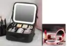 Smart LED Cosmetic Case With Mirror Cosmetic Bag Large Capacity Fashion Portable Storage Bag Travel Makeup Bags - Image 10