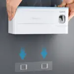 Non-marking Hanging Magnetic Toothbrush Holder Single Drawer Storage Rack With Toothpaste Squeezer Toiletry Set - Image 9