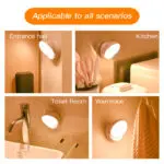 Rotating Human Body Sensor Light Corridor Garage Light Wardrobe Light Motion Sensor Night Light - Image 4