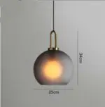Nordic Simple Modern Glass Ball Chandelier Milk Tea Shop Clear Bar Restaurant Chandelier - Image 5