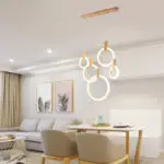 Round ring wooden lamp - Image 4
