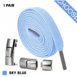 Press Lock Shoelaces Without Ties Elastic Laces Sneaker 8MM Widened Flat No Tie Shoe Laces Kids Shoelace For Shoes - Image 8