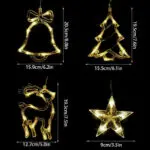 LED Fairy String Window Curtain Lights Star Christmas Xmas Party Home Indoor - Image 8
