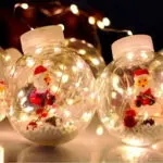 10PCS LED Christmas Curtain Lamp Fairy Snowman Wishing Ball Lamp String Christmas Window Decoration Christmas Light Room - Image 2