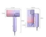 Portable Folding Low Power Cold And Hot Blue ABS Hair Dryer - Image 9