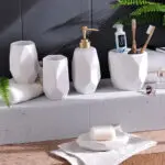 Ceramic bathroom wash five-piece bathroom set - Image 2