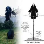 Halloween Decoration Tricky Props Skull Screaming Scarecrow Home Decor Garden Bird Repeller Decor - Image 3