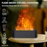 Flame Essential Oil Diffusers, Upgrade 7 Colour Lights Aromatherapy Diffuser, Oil Diffuser, Air Humidifier, Aroma Diffusers For Home, Bedroom, Office, Yoga, Timer & Waterless Auto Off 150ml - Image 5